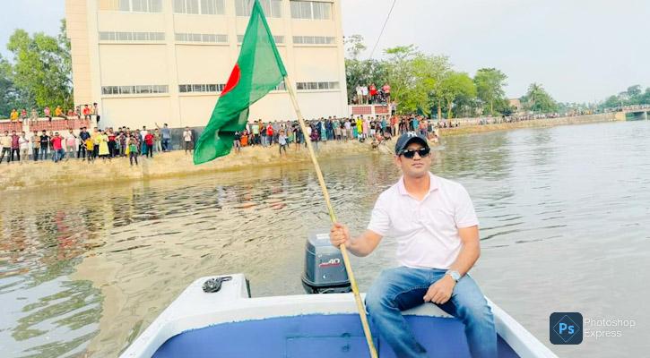 ৪০ বছরের পুরাতন খোয়াই নদীতে স্পিডবোট ভাসালেন ব্যারিস্টার সুমন