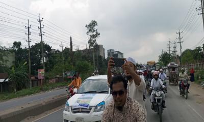 গাজীপুর-৩ আসনে খেজুর গাছ প্রতীকের প্রার্থী মাওলানা আবুবকর সিদ্দিকের নির্বাচনী প্রচারণা শুরু, শতাধিক মোটরসাইকেল শোডাউন