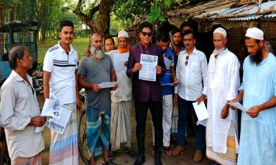 কাঁঠালিয়ায় রাষ্ট্র মেরামতের ৩১ দফা ও ডাঃ ইরানের আনারস মার্কার প্রচারপত্র বিতরণ