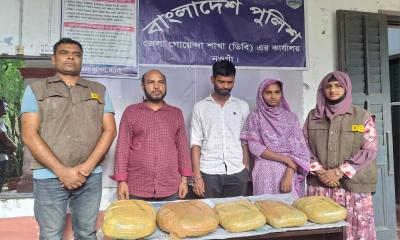 নওগাঁয় গাঁজাসহ স্বেচ্ছাসেবক দল নেতা গ্রেপ্তার