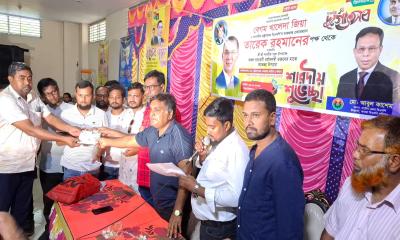 নাটোরে ১৩৮ টি পূজা মন্ডপে খালেদা জিয়া ও তারেক রহমানের পক্ষ থেকে শিল্পপতি কাশেম এর আর্থিক অনুদান প্রদান