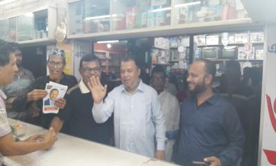 ঝালকাঠি জেলা বিএনপির সদস্য সচিবের গণসংযোগ