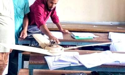 কুলাউড়ায় শ্রেণিকক্ষে পাঠদান চলাকালে হঠাৎ সিলিং ফ্যান খুলে পড়ে  ছাত্রী আহত