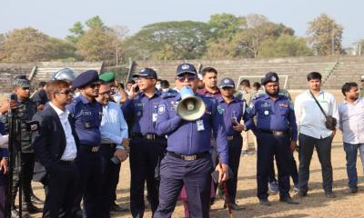 মৌলভীবাজারের সংসদ নির্বাচন সুষ্ঠ ও ভোটারদের নিরাপত্তায় যৌথ বাহিনীর মহড়া