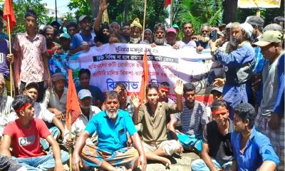 ব্যাটারি চালিত রিকশা উচ্ছেদ বন্ধসহ ৭ দফা দাবিতে মৌলভীবাজারে  মিছিল