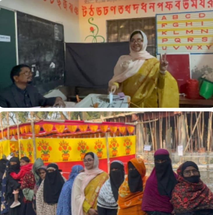 ঝালকাঠিতে শান্তিপূর্ণ ভাবে ভোট গ্রহন চলছে,