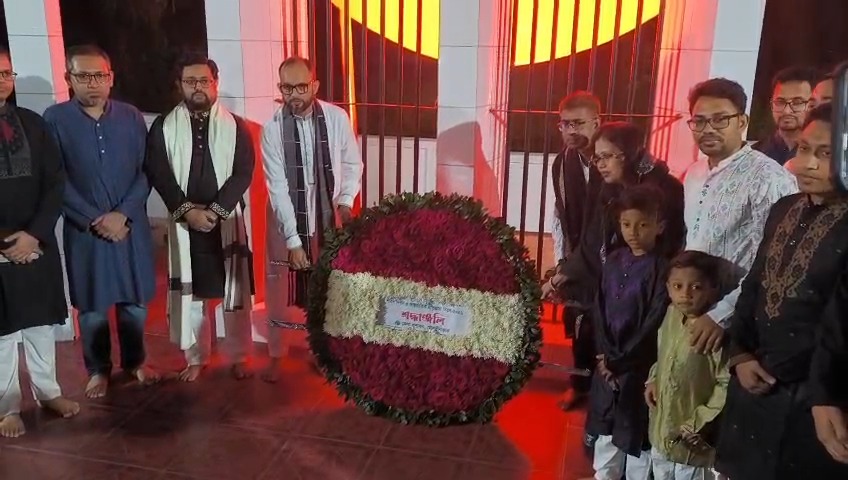 মৌলভীবাজারে একুশের প্রথম প্রহরে ভাষা শহীদদের প্রতি বিনম্র শ্রদ্ধা